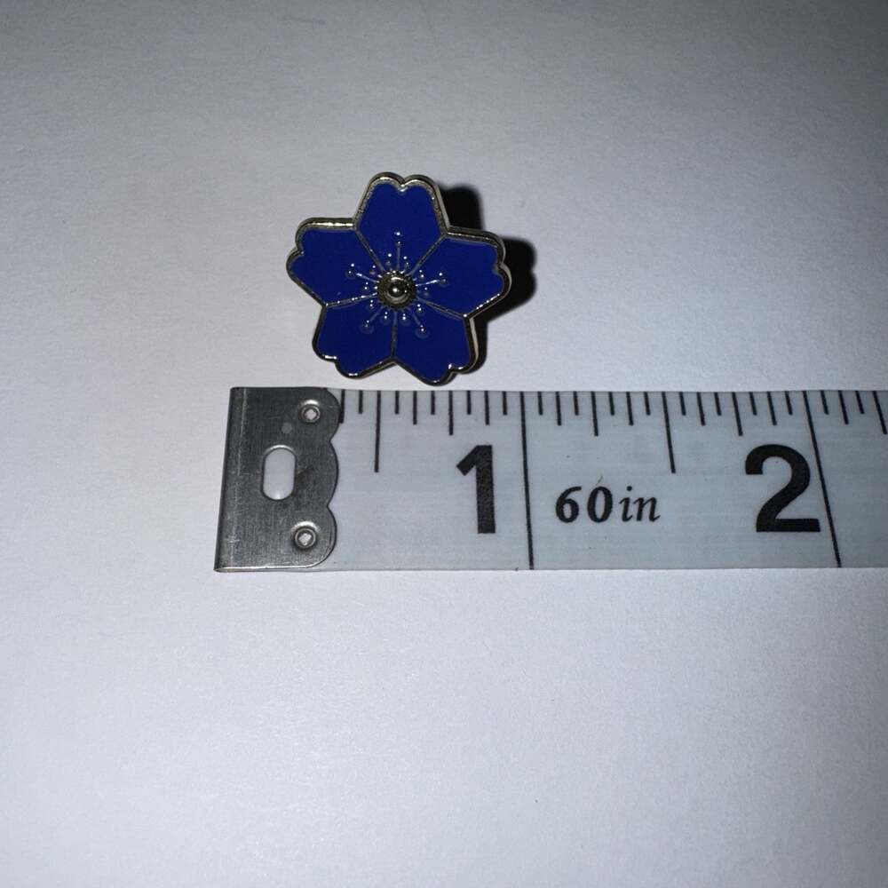 Blue Flower Pin Brooch